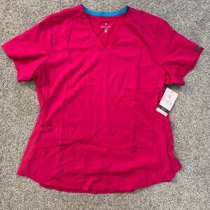COPY - Med Couture Touch Hot Pink Scrub Top XL